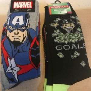 Marvel and Monopoly Socks